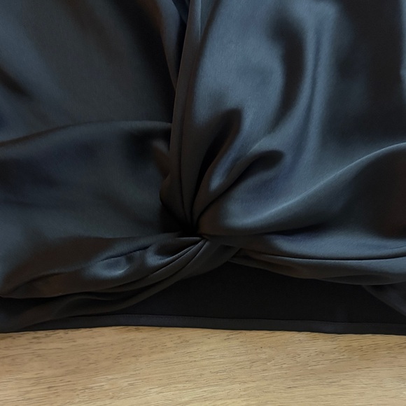 House of Harlow 1960 Black Satin Blouse - Picture 3 of 7